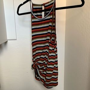 Stripped loose tank top